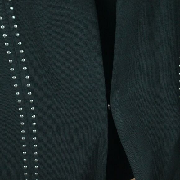 Ming Wang XS Jacket Knit Blazer Black Studded Artsy Elegant Career Office Modern - Picture 4 of 8